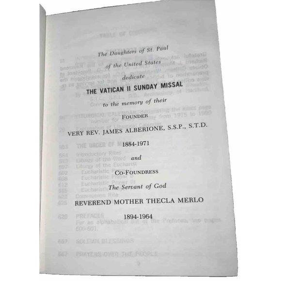 THE VATICAN II SUNDAY MISSAL: A B C Cycles from 1975-1999 & Thereafter -1974 New - Picture 6 of 9
